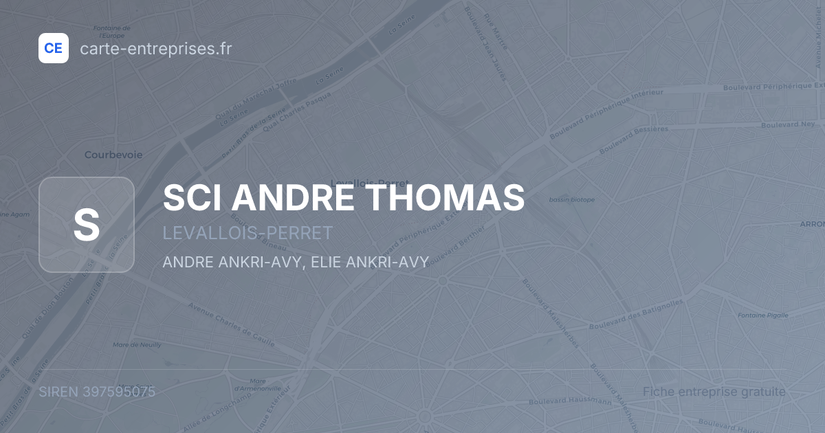 SCI ANDRE THOMAS — 397595075 — fiche entreprise