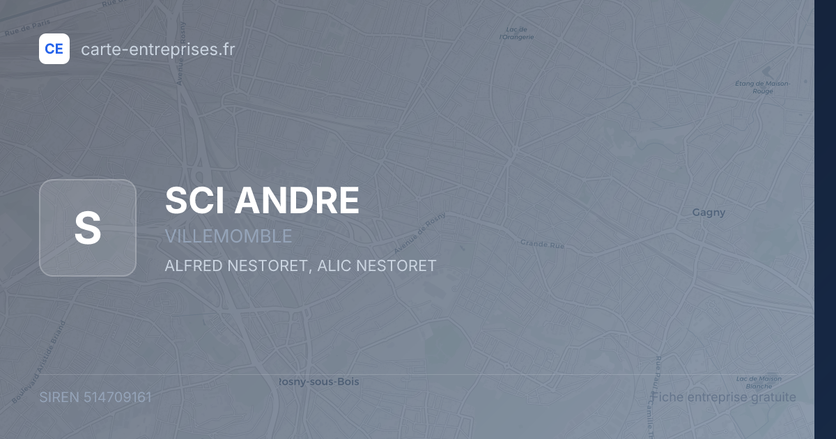 SCI ANDRE — 514709161 — fiche entreprise