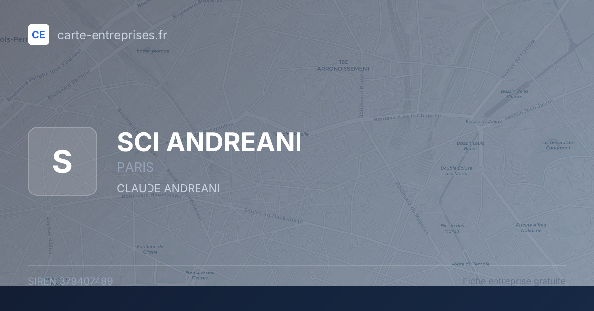 SCI ANDREANI — 379407489 — fiche entreprise