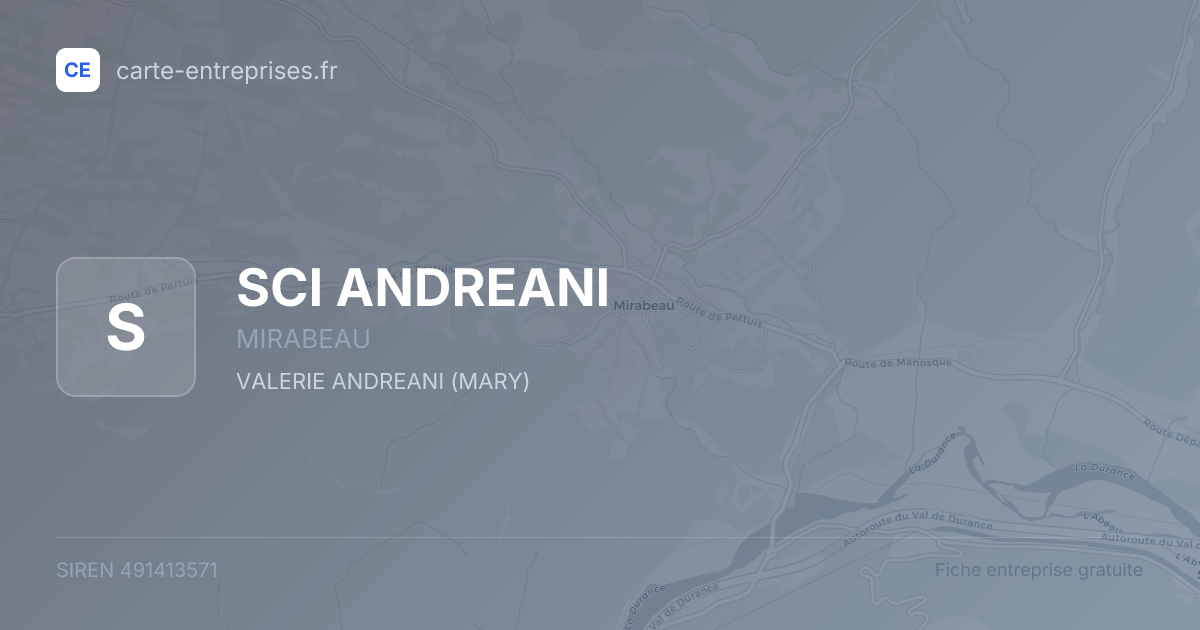 SCI ANDREANI — 491413571 — fiche entreprise