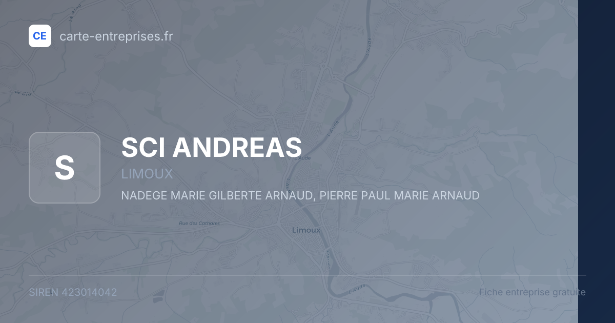 SCI ANDREAS — 423014042 — fiche entreprise