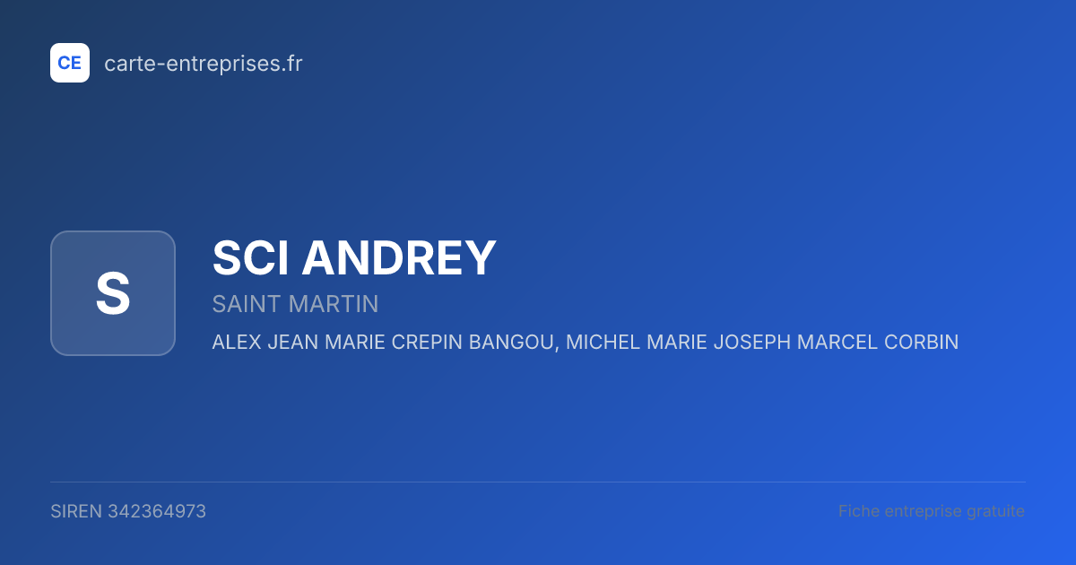 SCI ANDREY — 342364973 — fiche entreprise