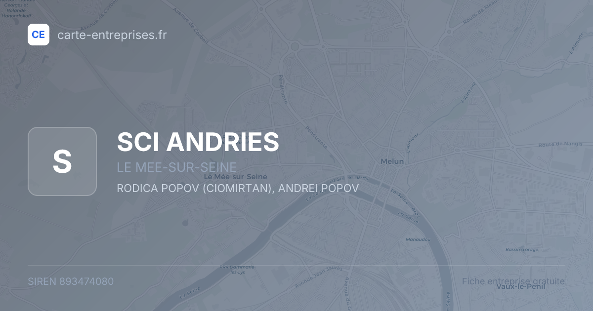 SCI ANDRIES — 893474080 — fiche entreprise