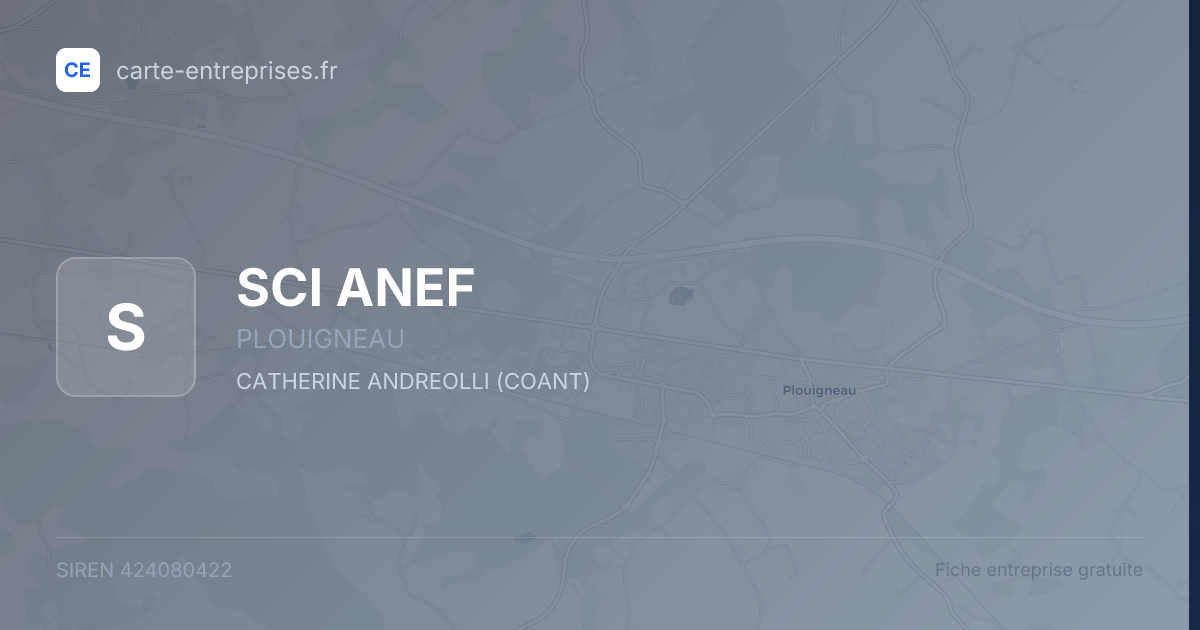 SCI ANEF — 424080422 — fiche entreprise