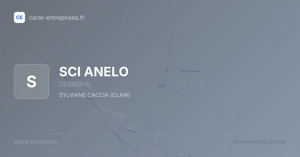 SCI ANELO — 342407855 — fiche entreprise