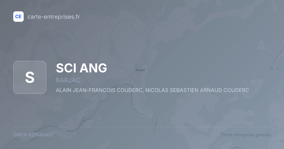 SCI ANG — 831040407 — fiche entreprise