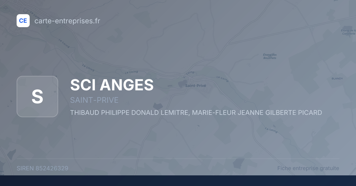 SCI ANGES — 852426329 — fiche entreprise