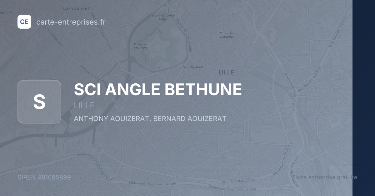 SCI ANGLE BETHUNE — 481685899 — fiche entreprise