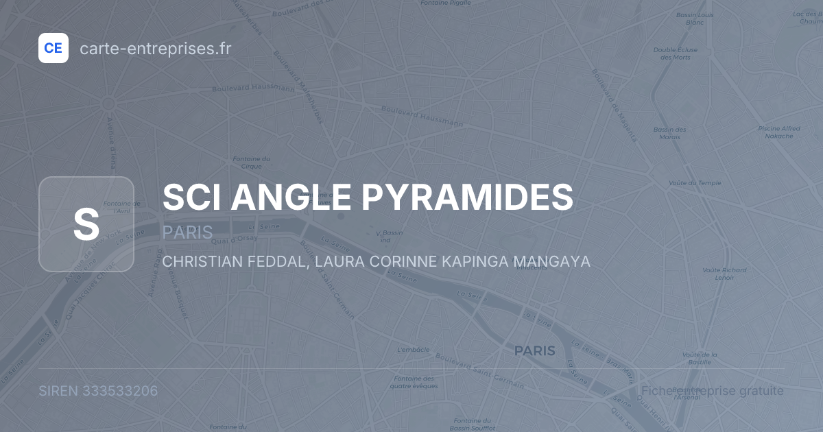 SCI ANGLE PYRAMIDES — 333533206 — fiche entreprise