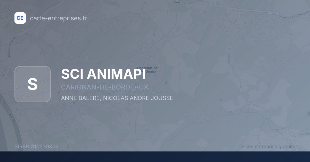SCI ANIMAPI — 810530352 — fiche entreprise