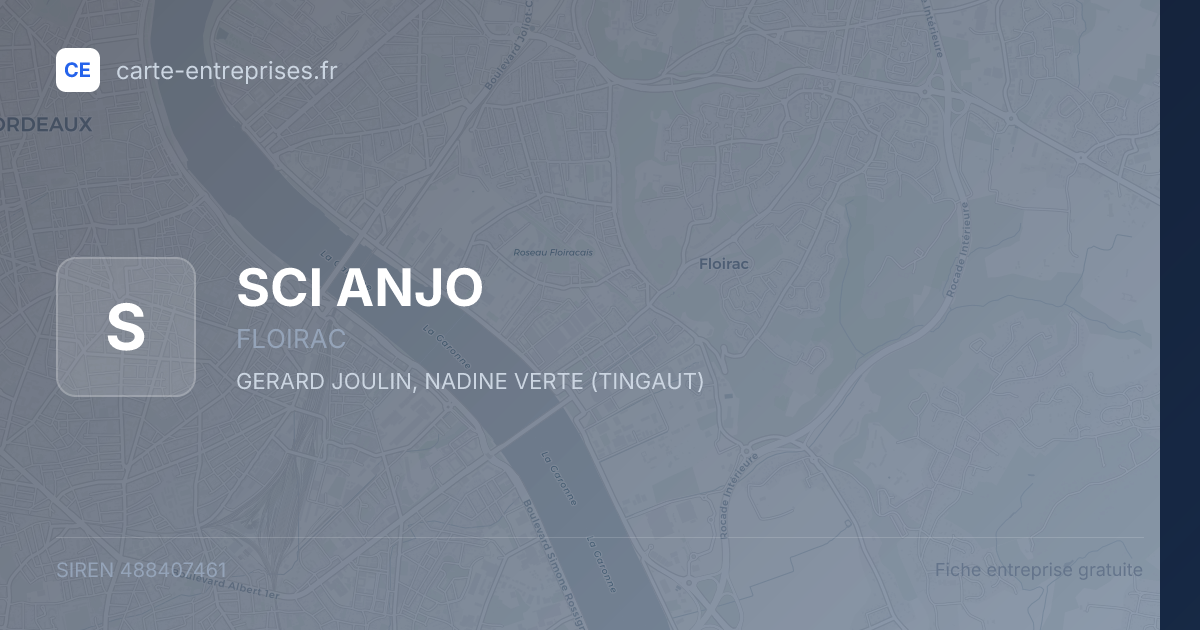 SCI ANJO — 488407461 — fiche entreprise