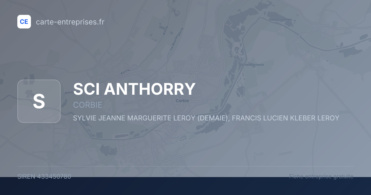 SCI ANTHORRY — 433450780 — fiche entreprise
