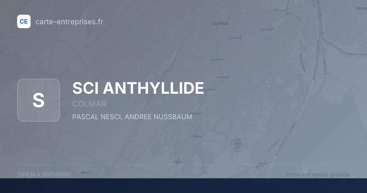 SCI ANTHYLLIDE — 438658890 — fiche entreprise