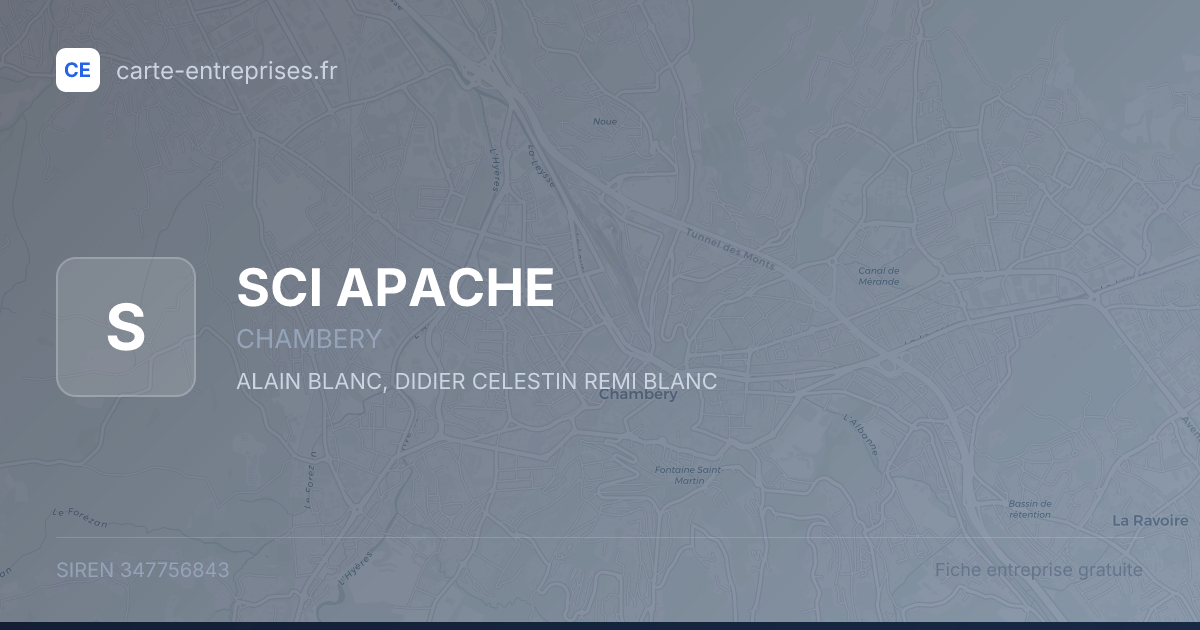 SCI APACHE — 347756843 — fiche entreprise