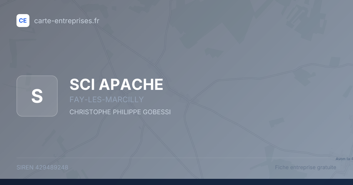 SCI APACHE — 429489248 — fiche entreprise