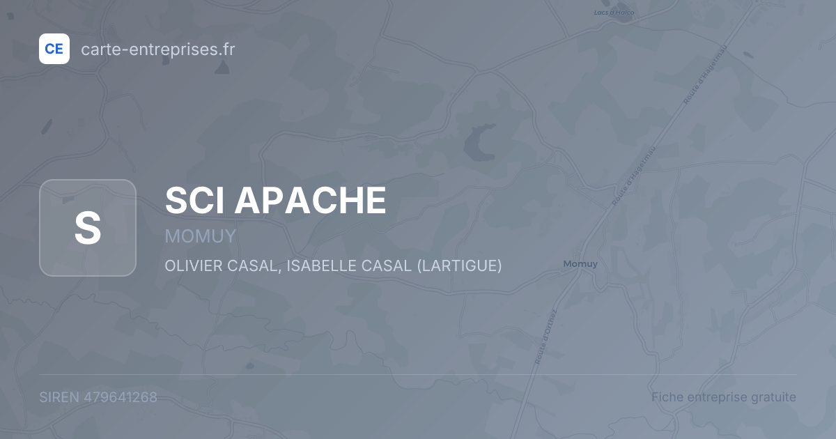SCI APACHE — 479641268 — fiche entreprise