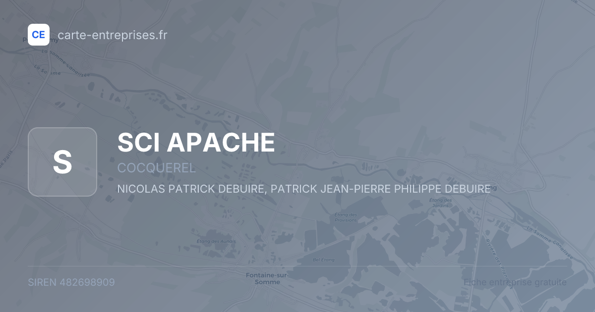 SCI APACHE — 482698909 — fiche entreprise