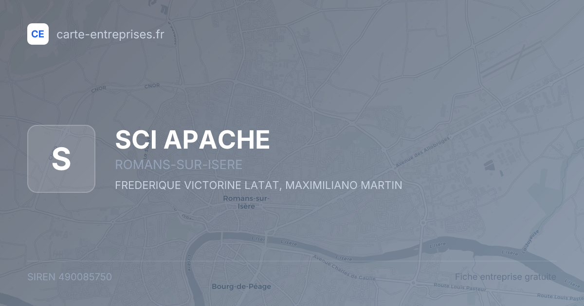 SCI APACHE — 490085750 — fiche entreprise