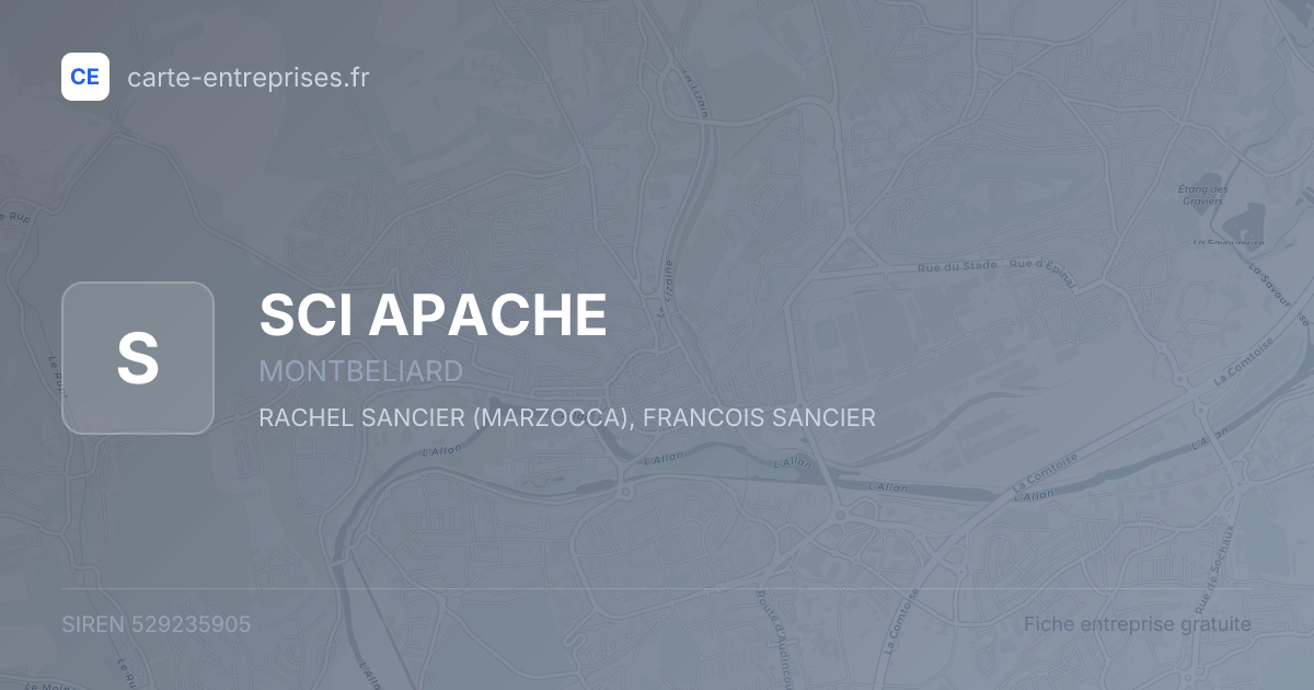 SCI APACHE — 529235905 — fiche entreprise