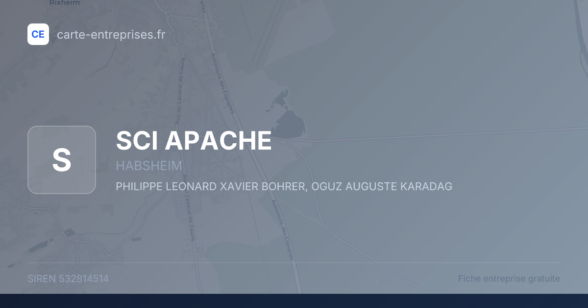 SCI APACHE — 532814514 — fiche entreprise