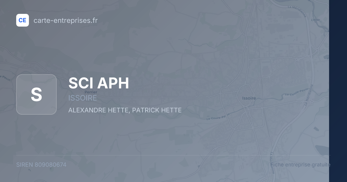 SCI APH — 809080674 — fiche entreprise