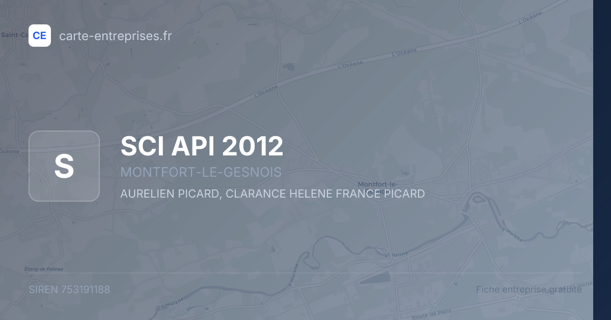 SCI API 2012 — 753191188 — fiche entreprise