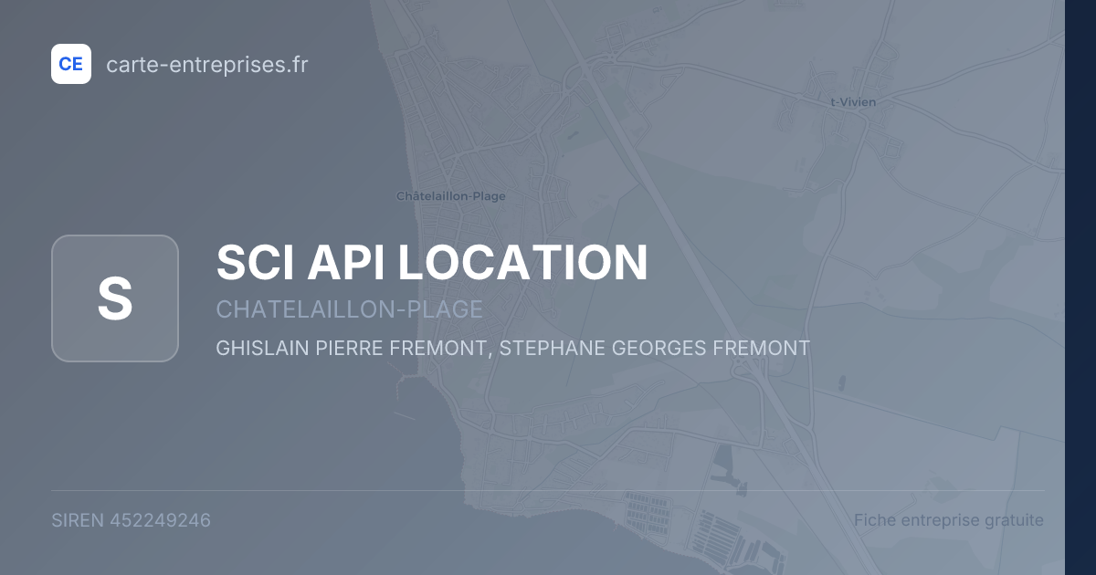 SCI API LOCATION — 452249246 — fiche entreprise