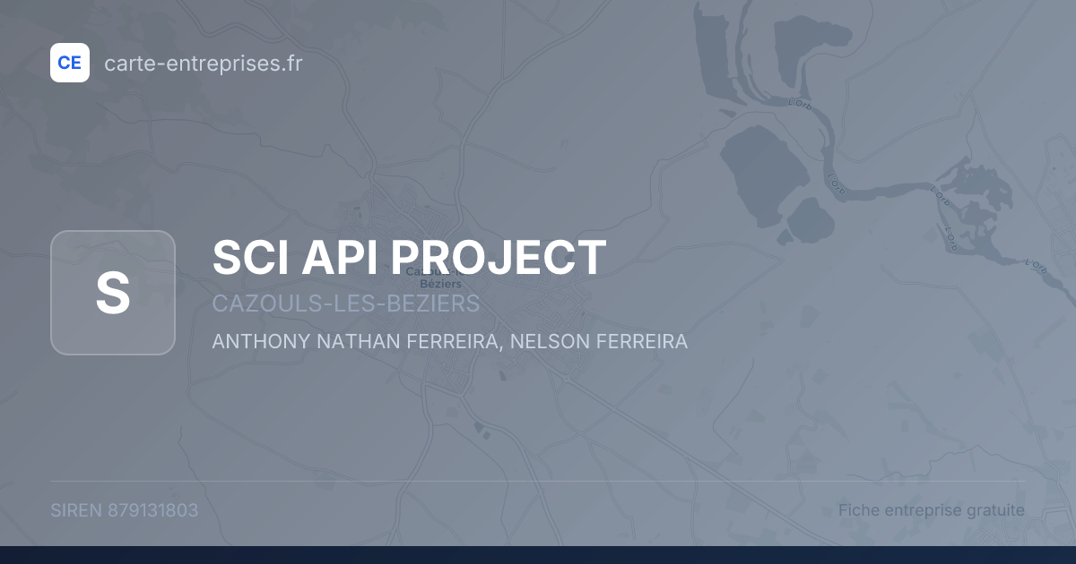 SCI API PROJECT — 879131803 — fiche entreprise