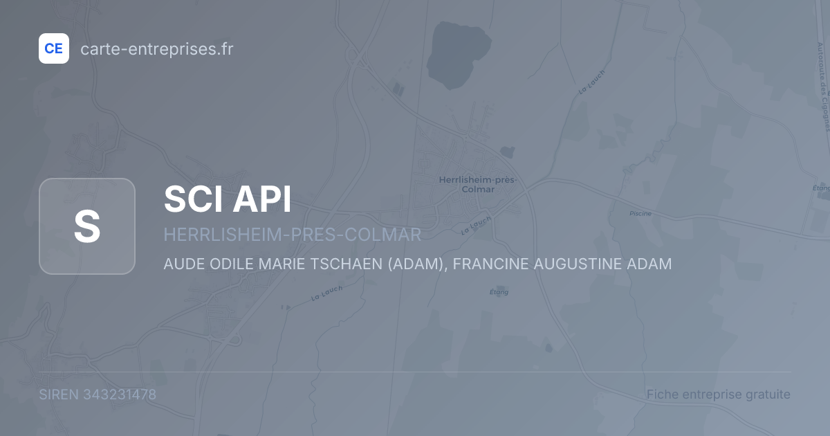 SCI API — 343231478 — fiche entreprise