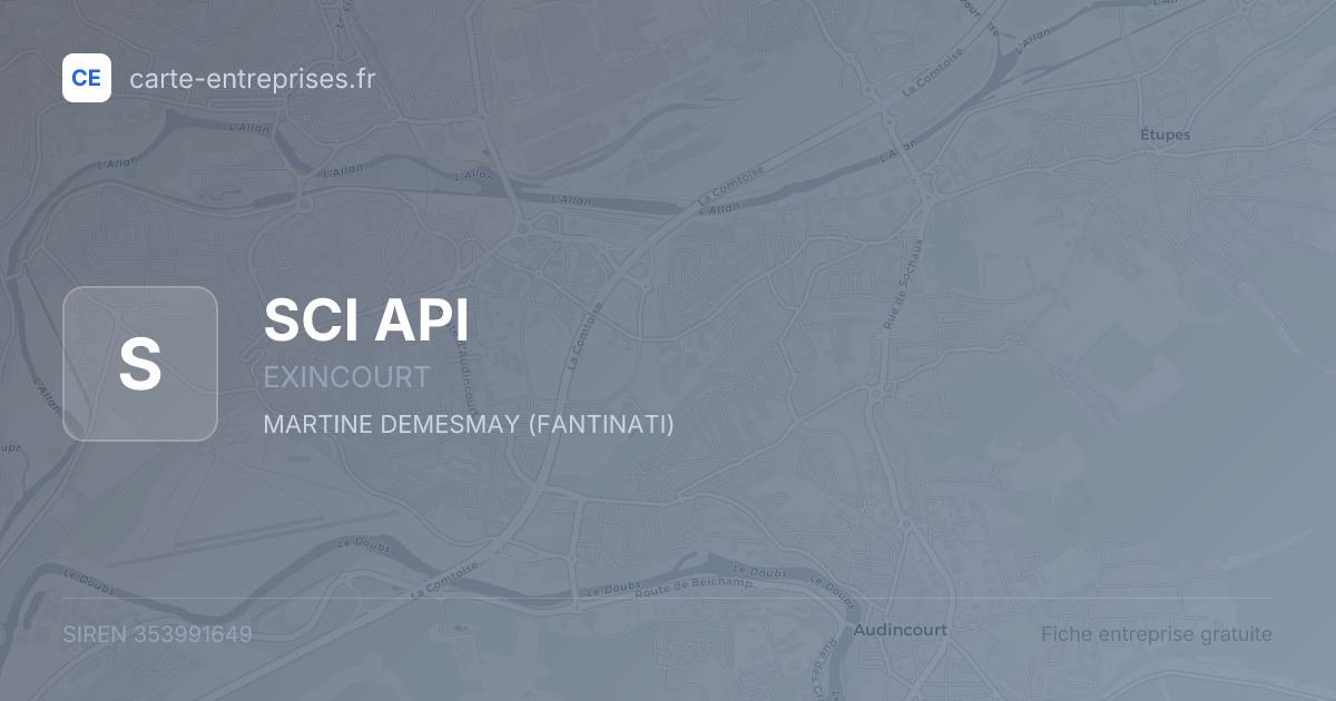 SCI API — 353991649 — fiche entreprise
