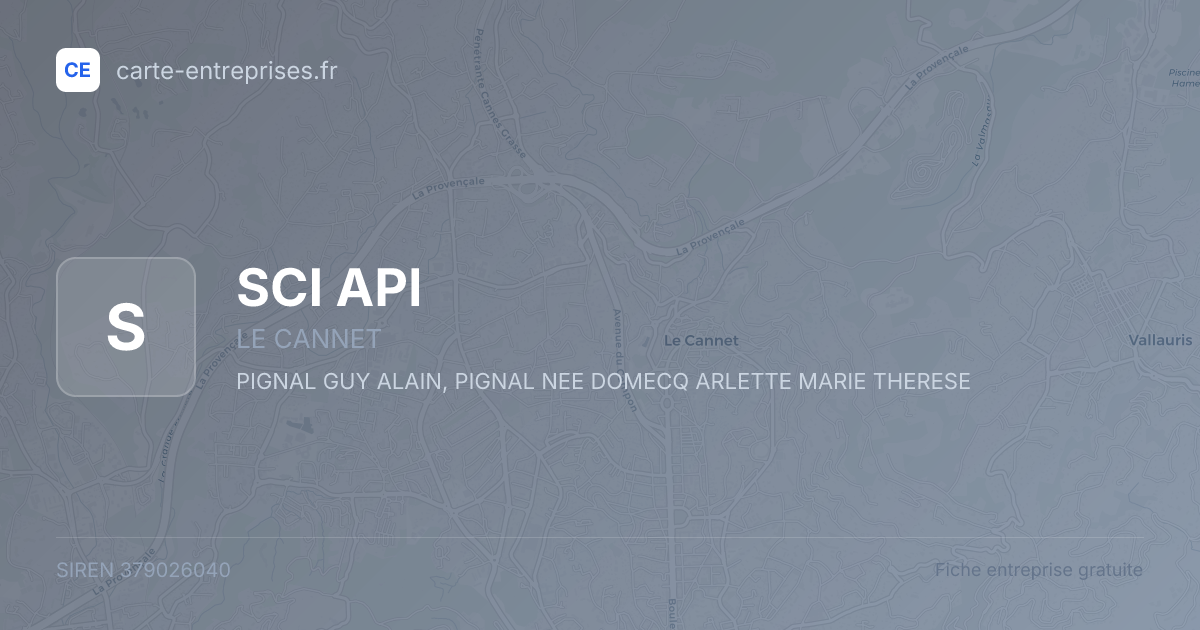 SCI API — 379026040 — fiche entreprise