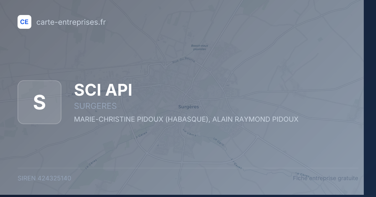SCI API — 424325140 — fiche entreprise