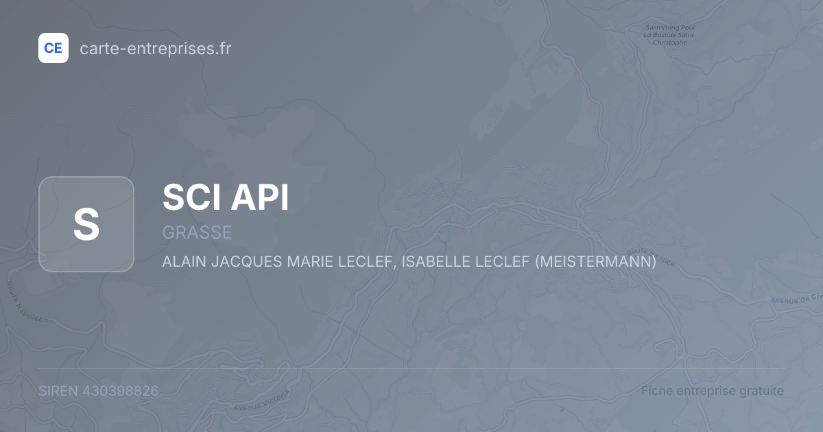 SCI API — 430398826 — fiche entreprise