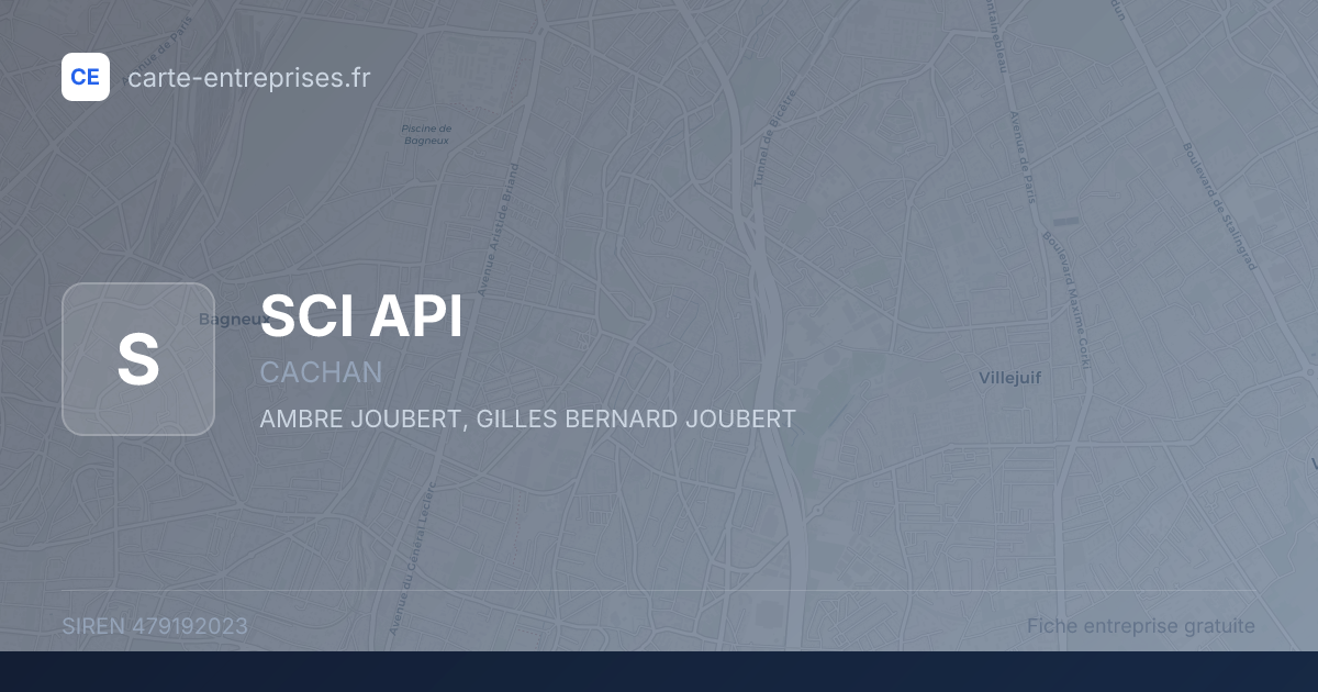 SCI API — 479192023 — fiche entreprise