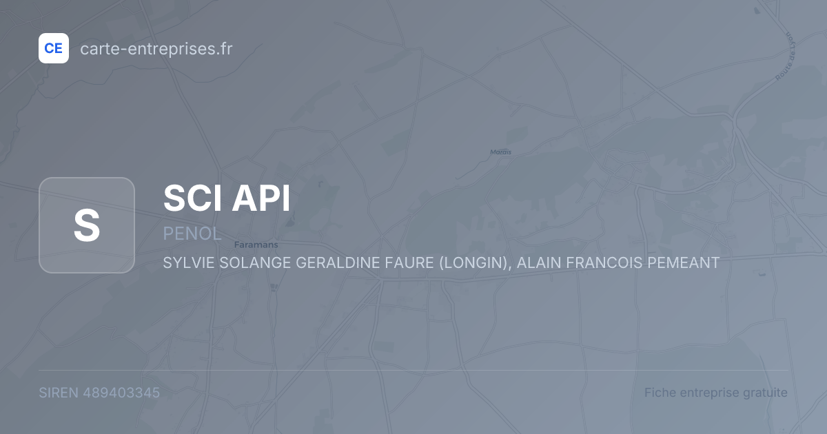 SCI API — 489403345 — fiche entreprise