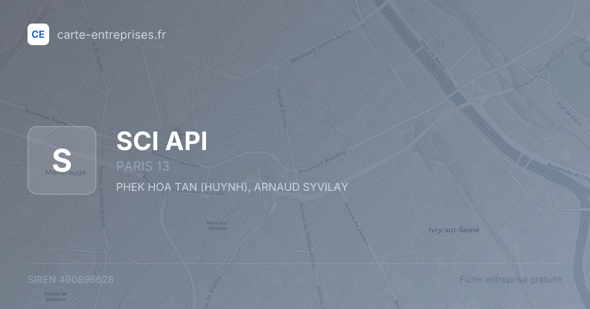 SCI API — 490896628 — fiche entreprise