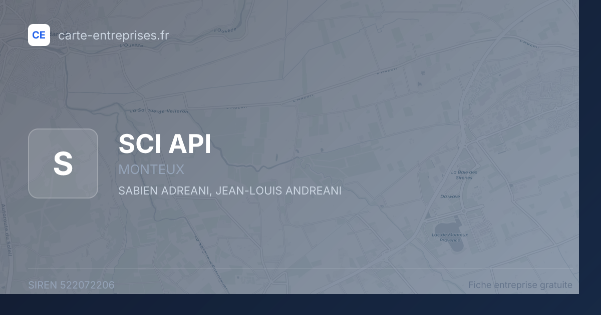 SCI API — 522072206 — fiche entreprise