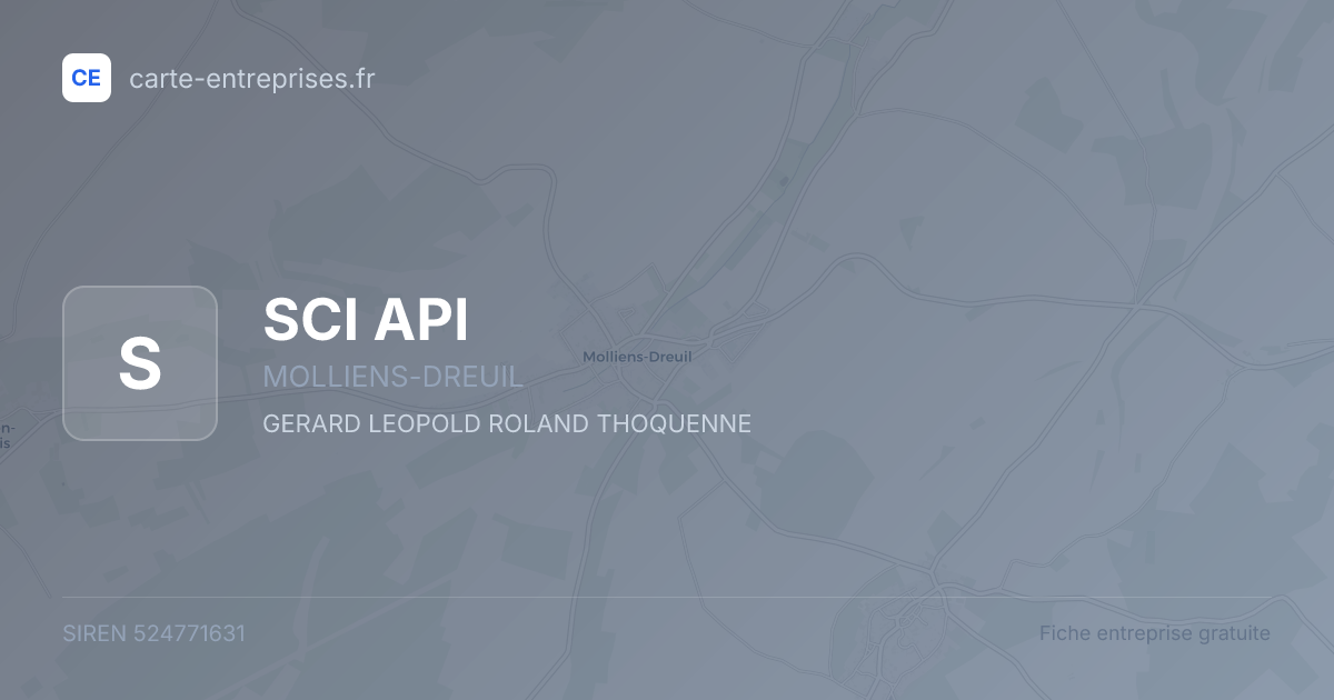 SCI API — 524771631 — fiche entreprise