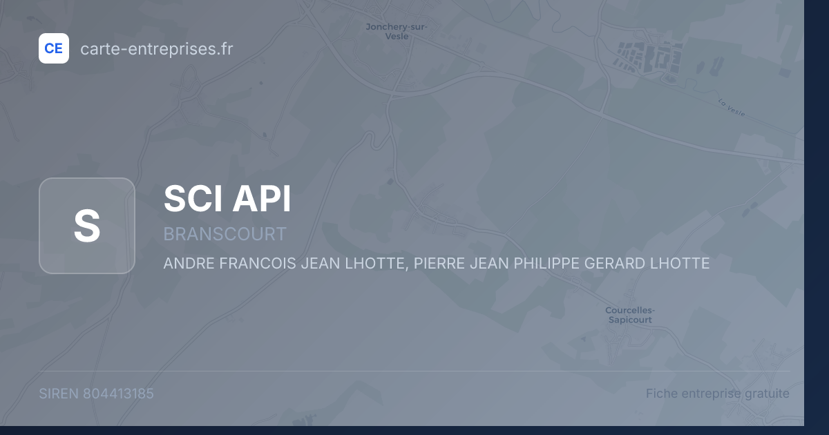 SCI API — 804413185 — fiche entreprise