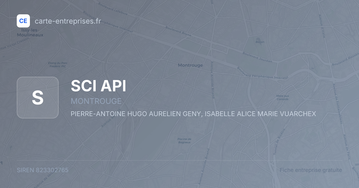 SCI API — 823302765 — fiche entreprise