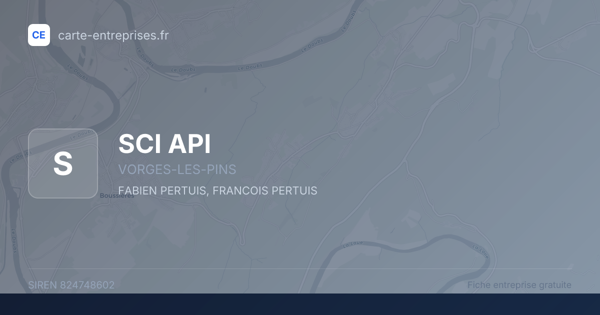 SCI API — 824748602 — fiche entreprise
