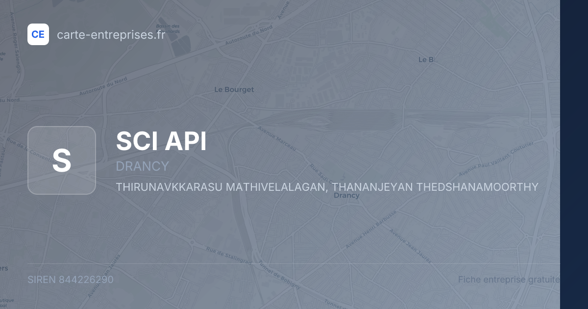 SCI API — 844226290 — fiche entreprise