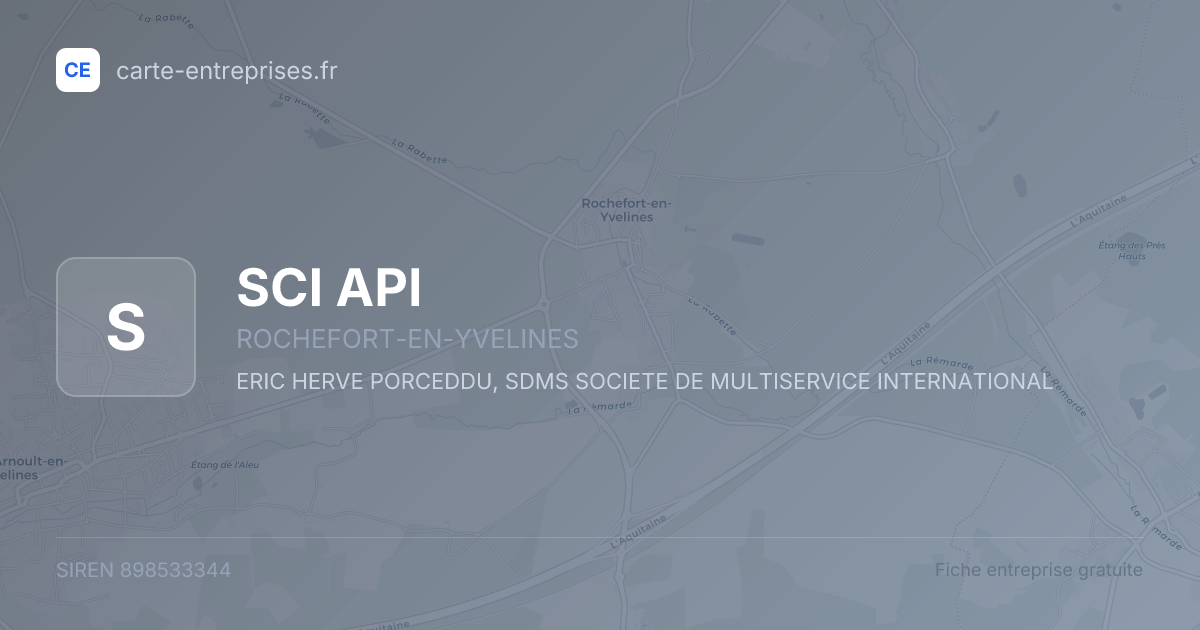 SCI API — 898533344 — fiche entreprise