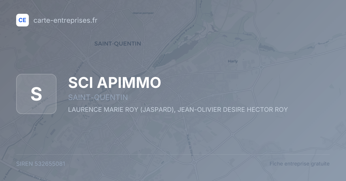 SCI APIMMO — 532655081 — fiche entreprise