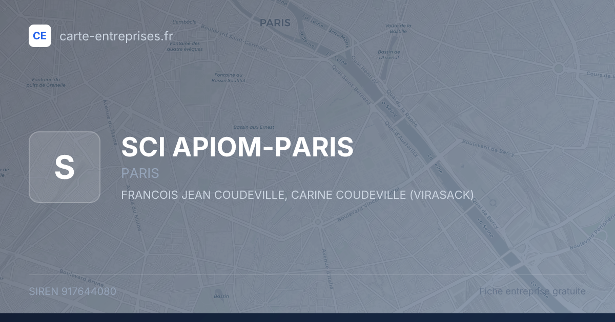 SCI APIOM-PARIS — 917644080 — fiche entreprise