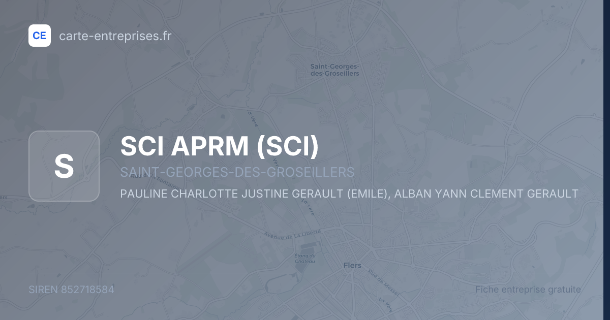 SCI APRM (SCI) — 852718584 — fiche entreprise