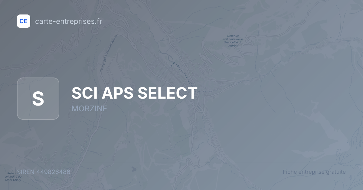 SCI APS SELECT — 449826486 — fiche entreprise