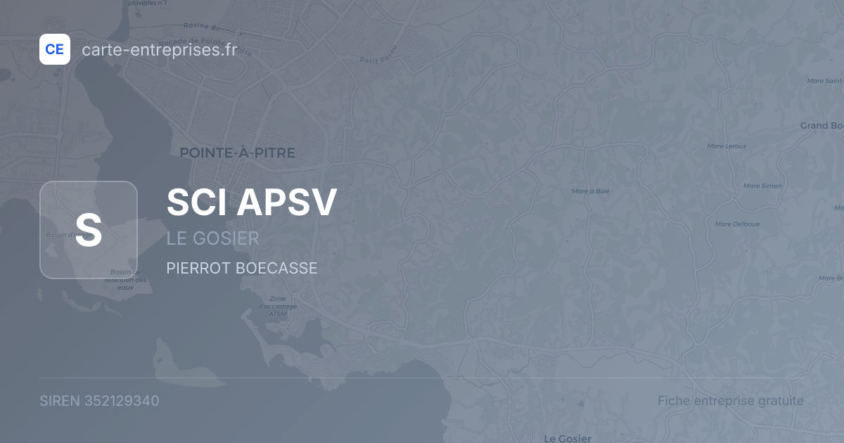 SCI APSV — 352129340 — fiche entreprise