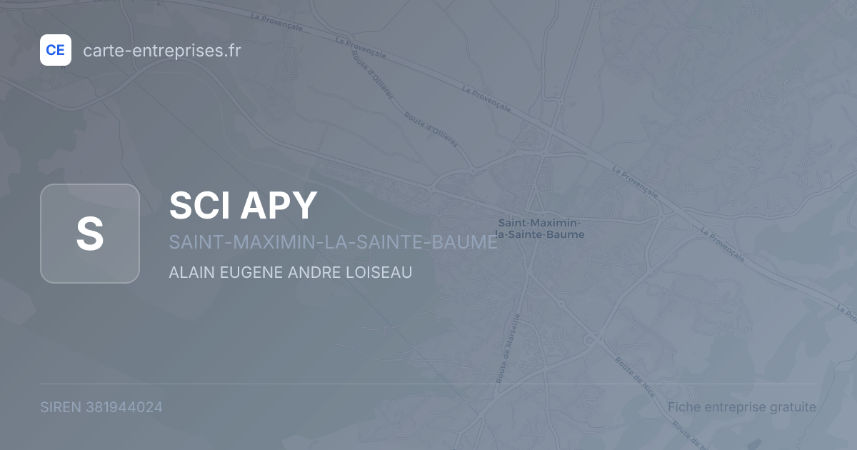 SCI APY — 381944024 — fiche entreprise