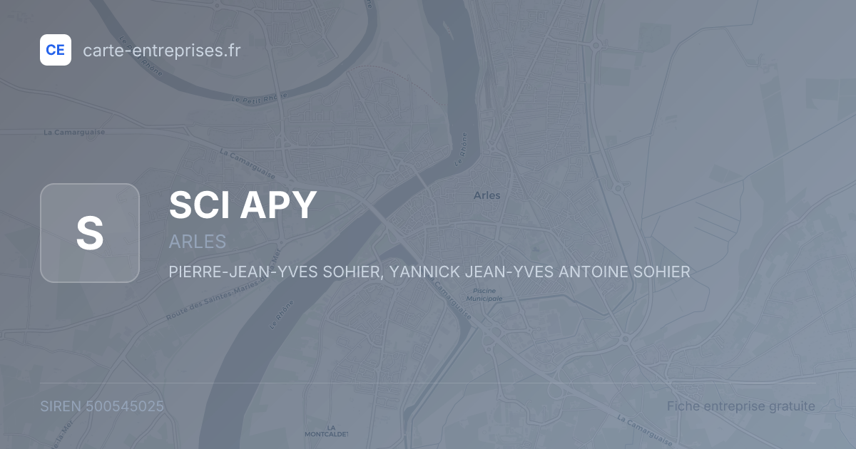 SCI APY — 500545025 — fiche entreprise
